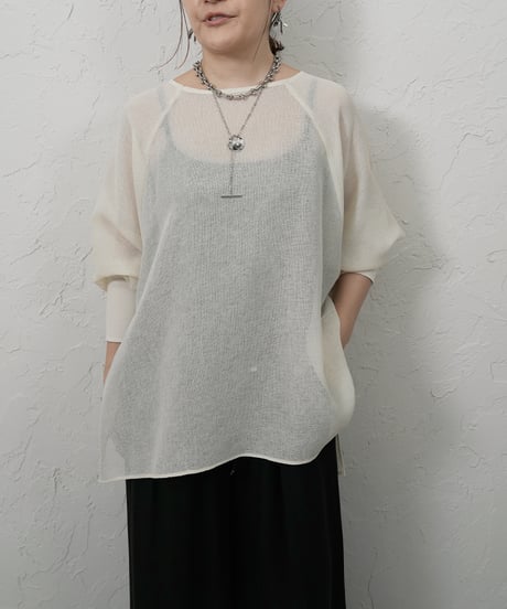 Raglan sleeve loose tops【blackラスト1点】