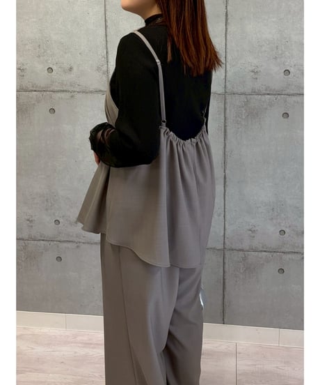 【ROSIEE】　ご予約  Liren別注カラー　シアーチュールドッキングKnit