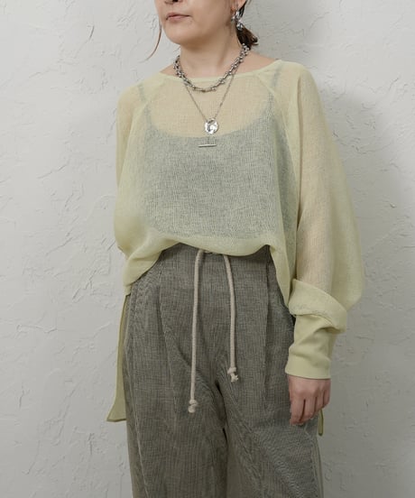 Raglan sleeve loose tops【blackラスト1点】