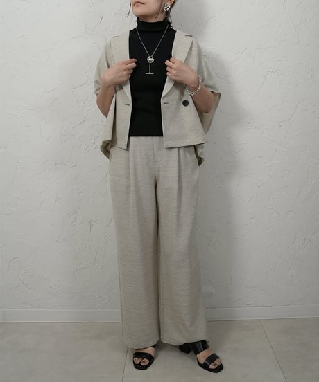Tuck straight　wide Pants【charcoalラスト1.2点】