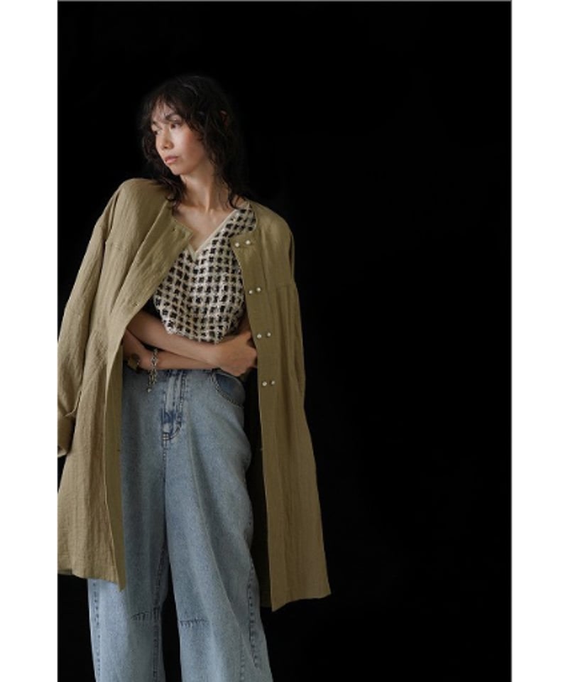 CYAN tokyo】 ご予約 フリンジツイードリブベスト | select shop