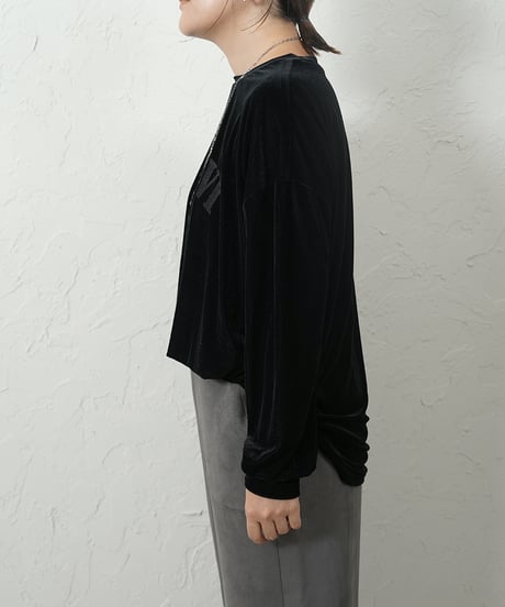 Logo  print velor　TOPS【ラスト1点】