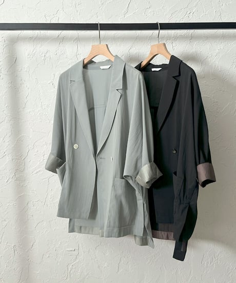 Sheer dolman jacket【grayラスト1点】