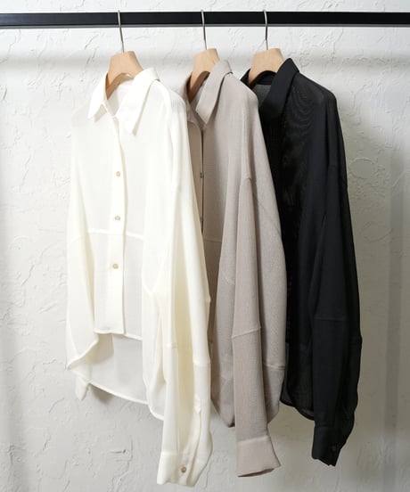 Mesh shirt【White,beigeラスト1点】