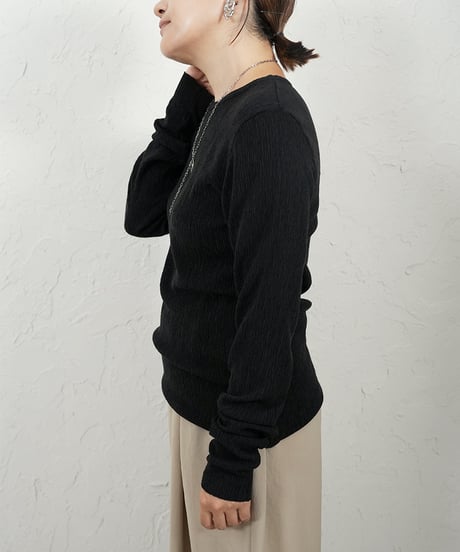 Karl Mayer　boat neck pullover【white,blackラスト2点】