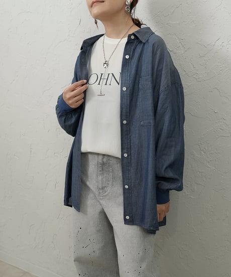 Sheer denim snap button　shirt【残り僅か！】