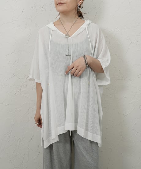 Sheer mesh poncho TOPS【ラスト1点】