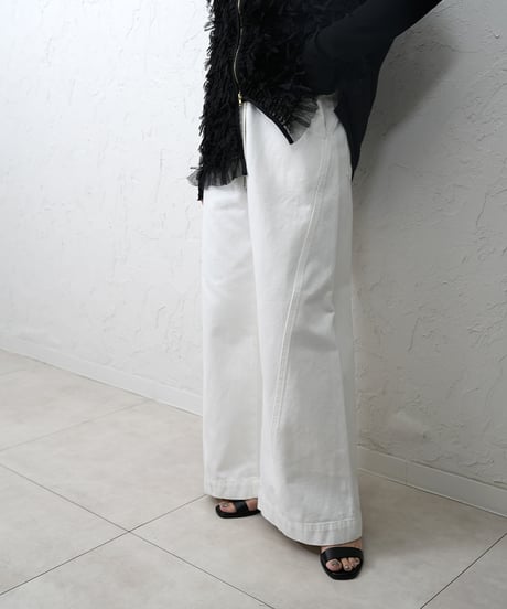 Curve switching drawst  waist   denim pants 【ラスト1点】