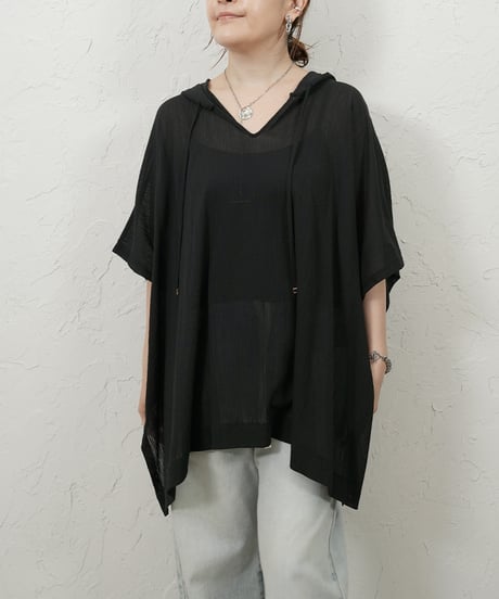 Sheer mesh poncho TOPS【ラスト1点】