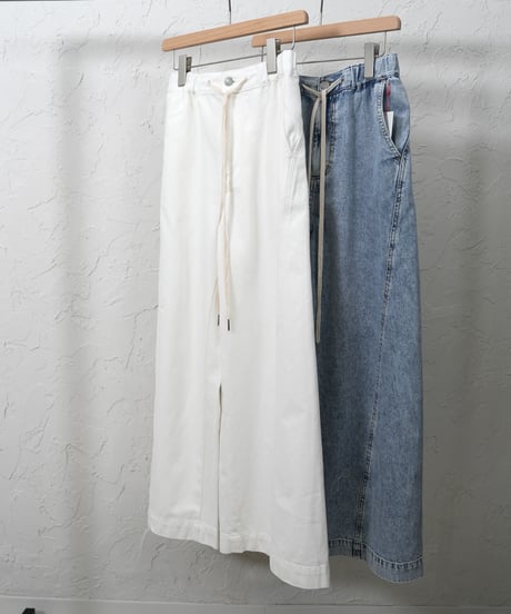 Curve switching drawst  waist   denim pants 【ラスト1点】