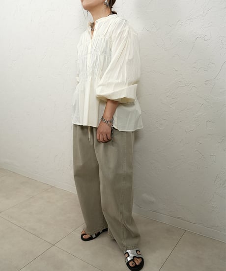 Cotton shirring blouse【残り僅か！】