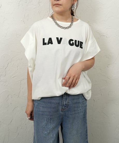 LA VAGUEtuck sleeve Tshirt【残り僅か！】