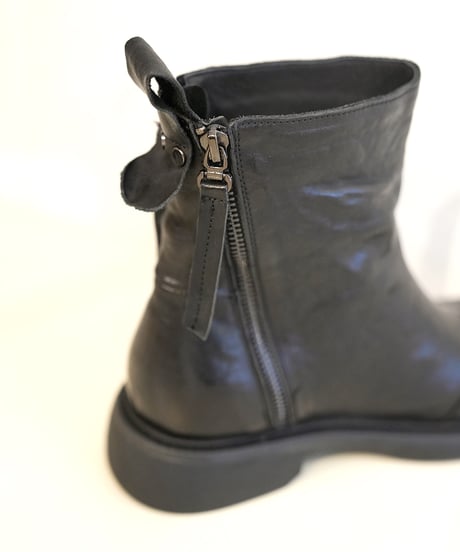 Back W ZIP leather boots【ラスト1点】
