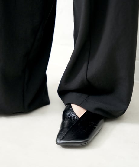 Stretch chiffon volume pants