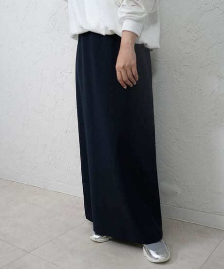 Stretch georgette back flare skirt ラスト1点