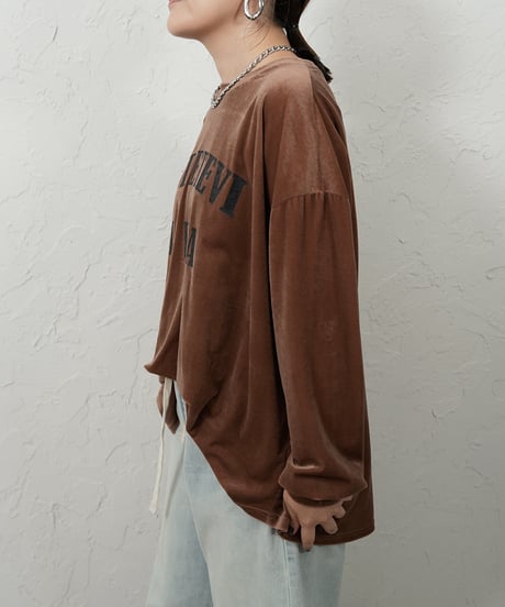 Logo  print velor　TOPS【ラスト1点】