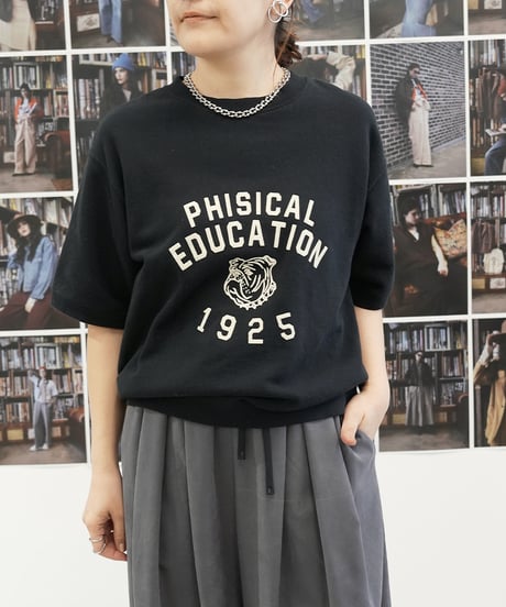 【LE MELANGE】　ご予約  ショートスリーブフロッキーブルちゃんスウェット
