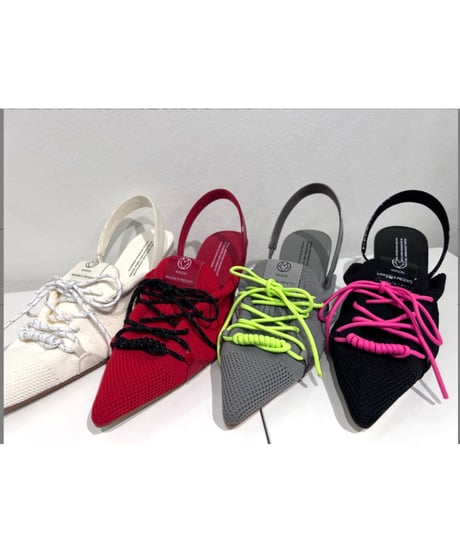 【MAISON MAVERICK PRESENTS】　ご予約  Knit Lace-Up Sneaker Heel