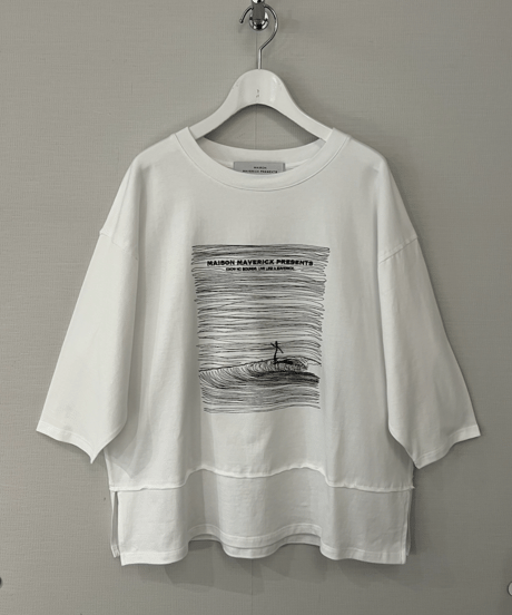 【MAISON MAVERICK PRESENTS】ご予約  WAVE RIDER Embroidered Tee
