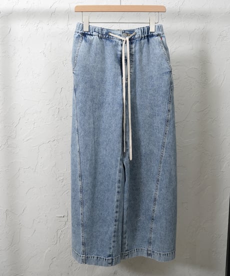 Curve switching drawst  waist   denim pants 【ラスト1点】