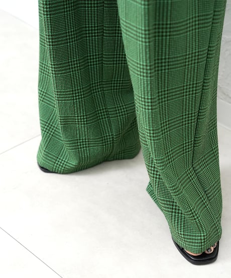 【YENN】　ご予約　再販　PLAID TUCK EASY PT