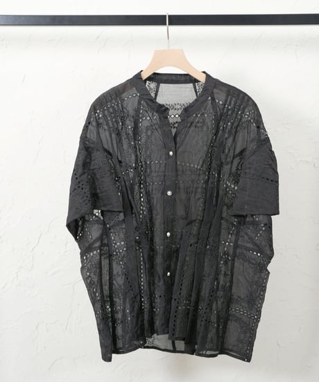 Tuck waist race blouse