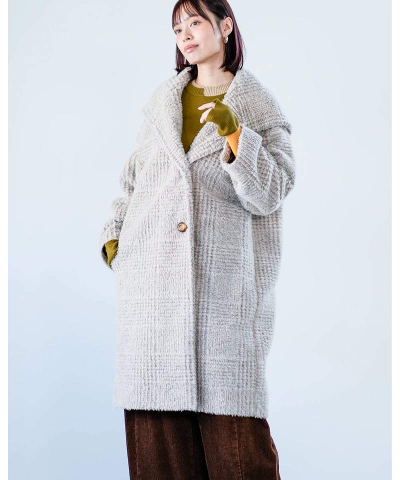 Lallia Mu】 ご予約 ビッグカラーチェックコート | select shop Liren