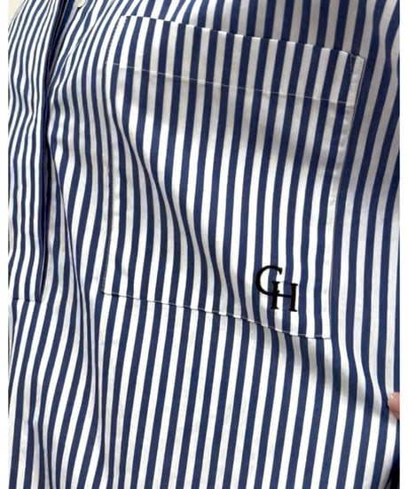 Stripe　skipper　long shirt