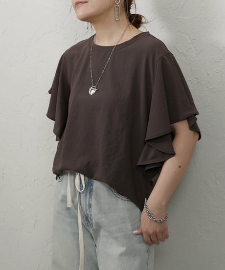 Georgette　frill blouse