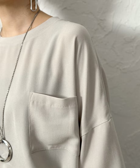 Powder georgette halfsleeve pullover【ラスト1点】