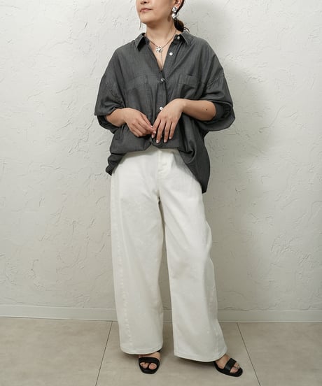 Sheer denim snap button　shirt【残り僅か！】