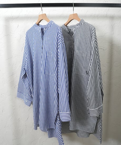 Stripe　skipper　long shirt