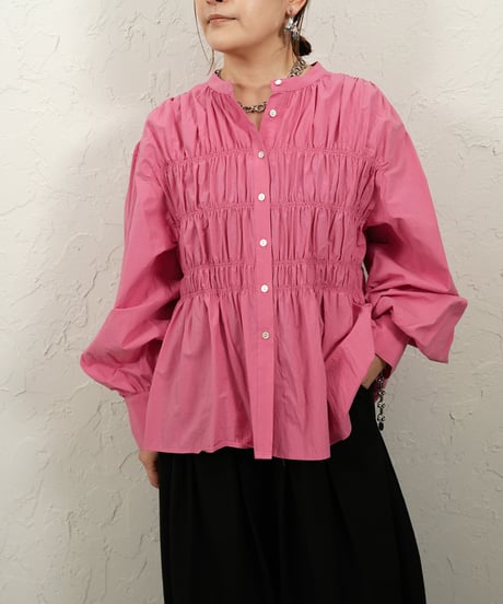 Cotton shirring blouse【残り僅か！】