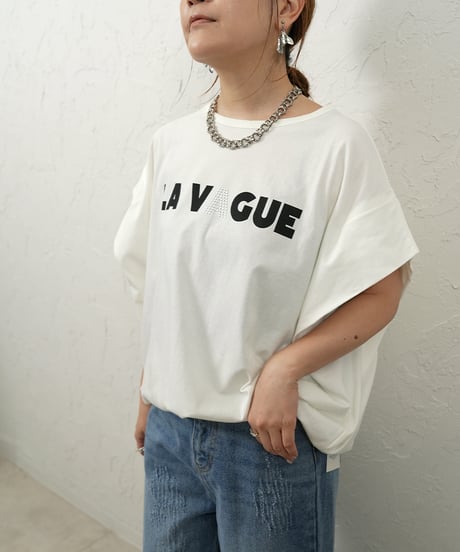LA VAGUEtuck sleeve Tshirt【残り僅か！】