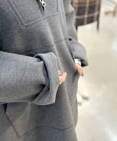 zip up poncho pullover