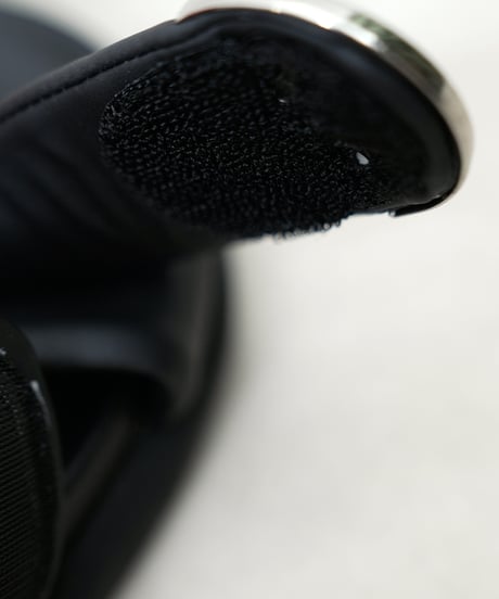 【ALL BLACK】   クッションマジックテープポイントサンダル　ラスト1点❗️