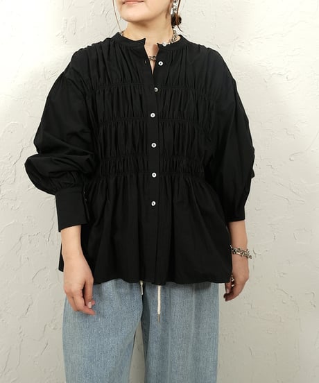 Cotton shirring blouse【残り僅か！】