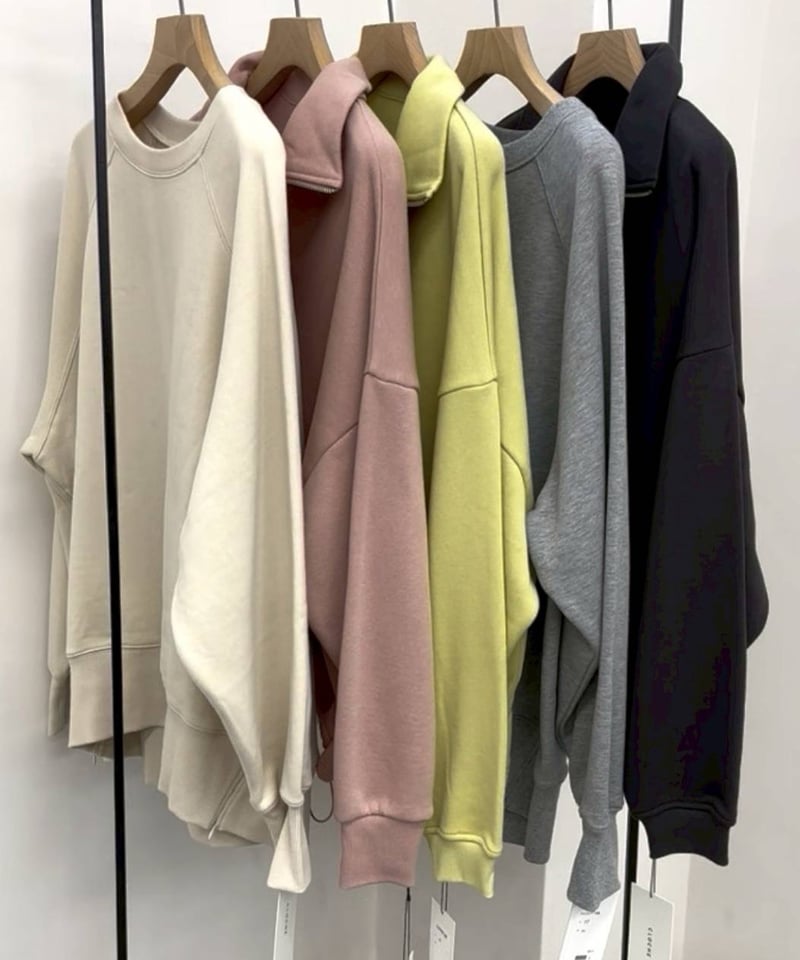 cloche】 ご予約 裏起毛スウェットハーフZIP | select shop Liren