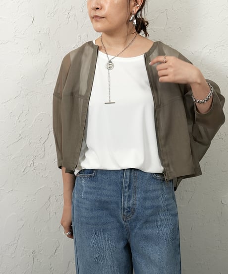 Sheer ZIP blouson【ラスト1点】