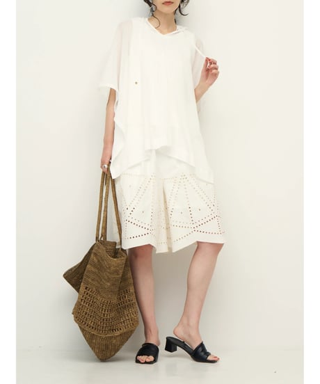 Sheer mesh poncho TOPS【ラスト1点】