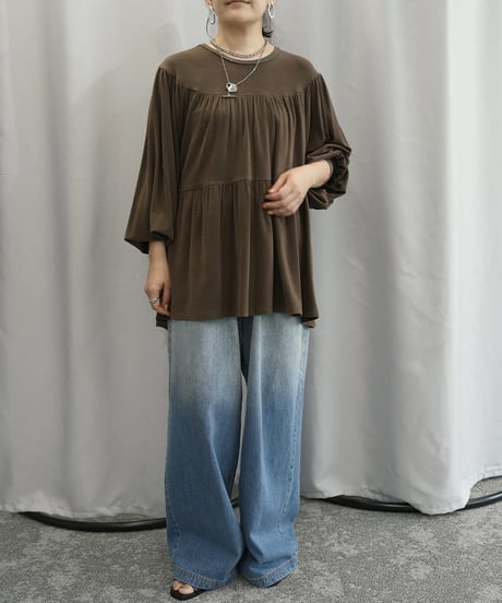 【CYAN TOKYO×Liren別注size】 Gradation Wide Denim Pants