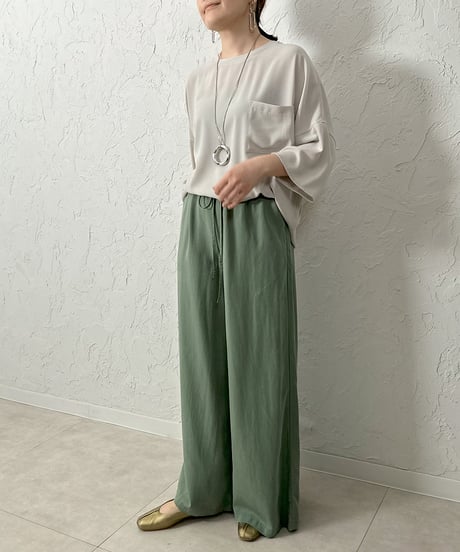 Powder georgette halfsleeve pullover【ラスト1点】