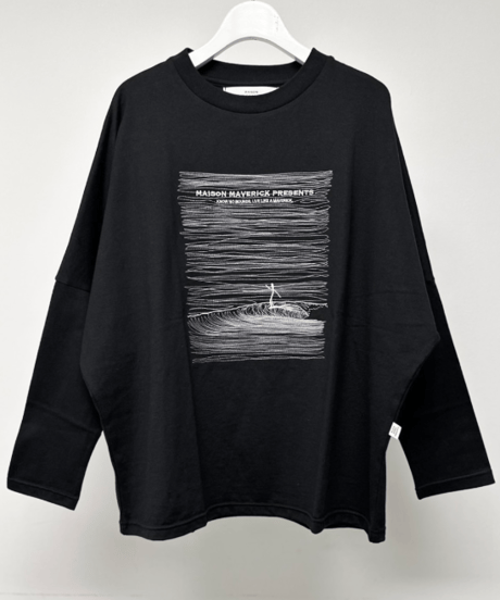 【MAISON MAVERICK PRESENTS】　ご予約  WAVE RIDER Embroidered Dolman Sleeve Tee
