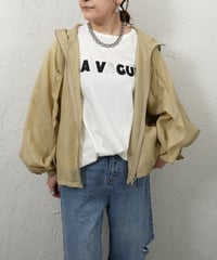 Linen blend frill foodie blouson
