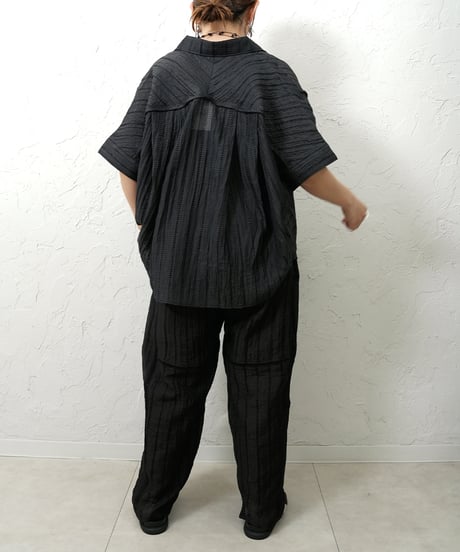 Tencel linen race stripe pants 追加！