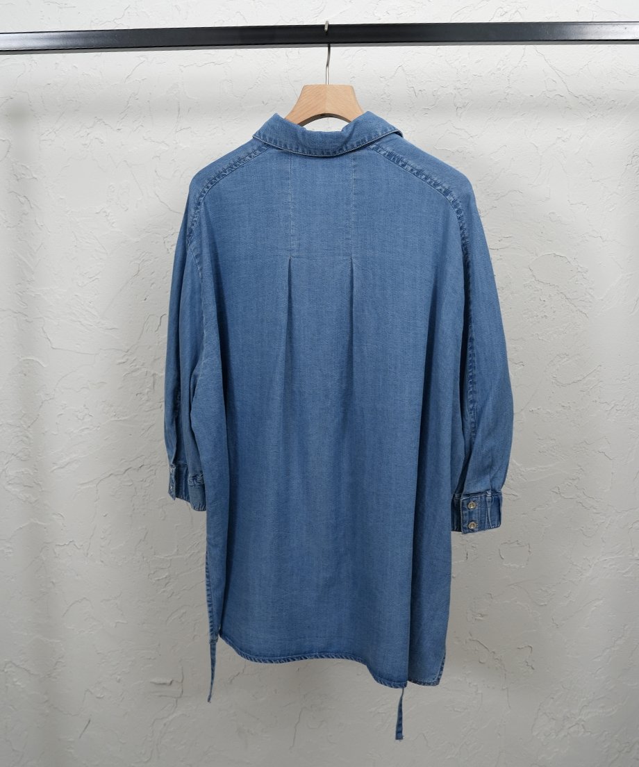 Tencel denim drawstring hem shirt | select shop