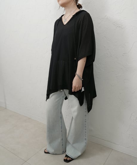 Sheer mesh poncho TOPS【ラスト1点】