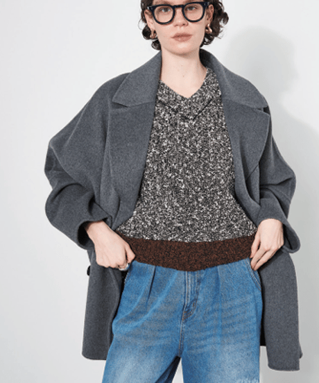 【YENN】　ご予約  BI COLOR KNIT VEST
