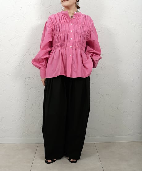 Cotton shirring blouse【残り僅か！】