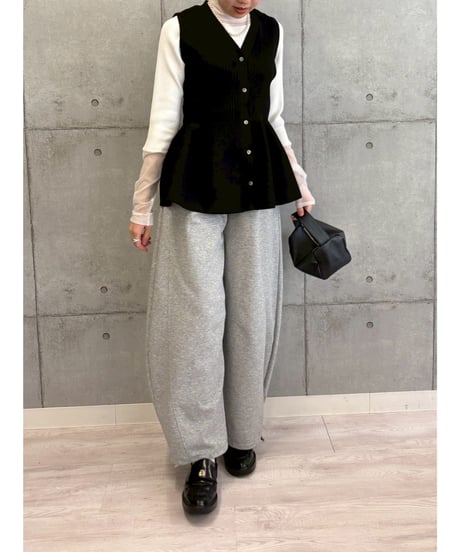 【ROSIEE】　ご予約  Liren別注カラー　シアーチュールドッキングKnit